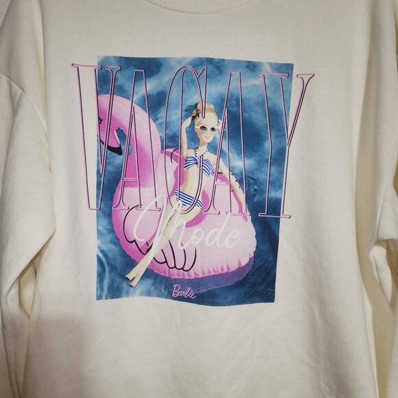 Barbie Vacay white women's large sweatshirt - Picture 4 of 8